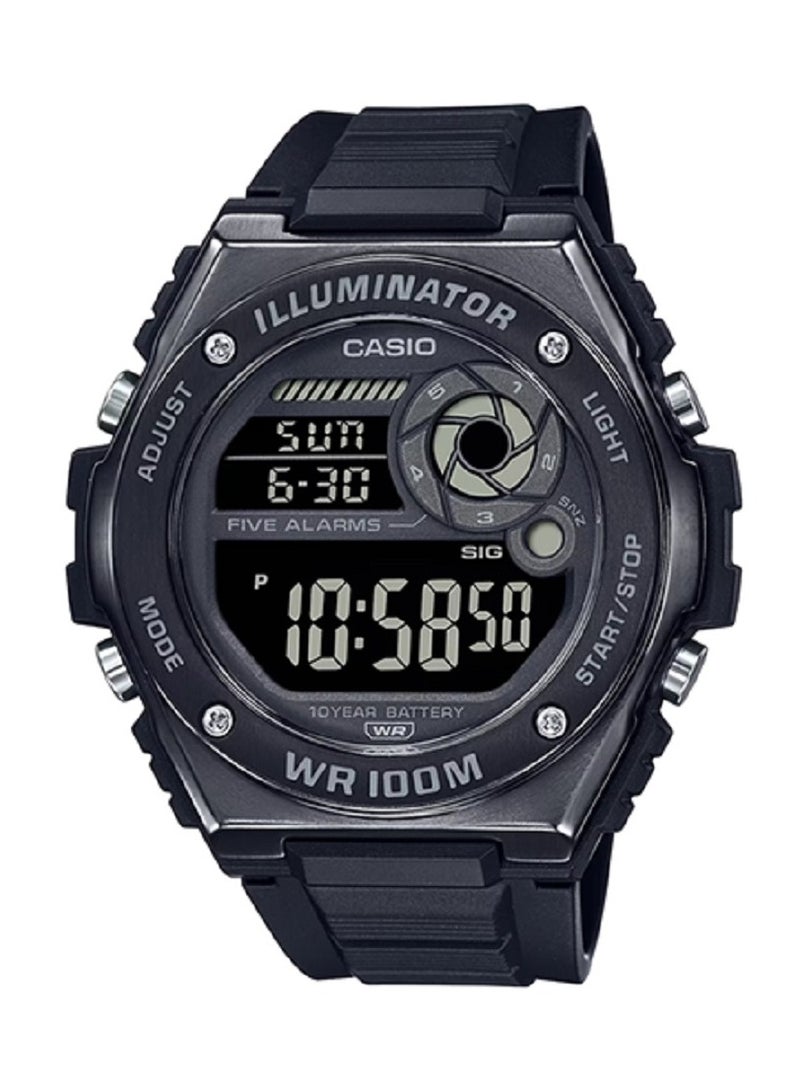 CASIO Men Watch -Digital Metal and Resin Blend Black Dial Resin Band - MWD-100HB-1BVDF. - Image 1