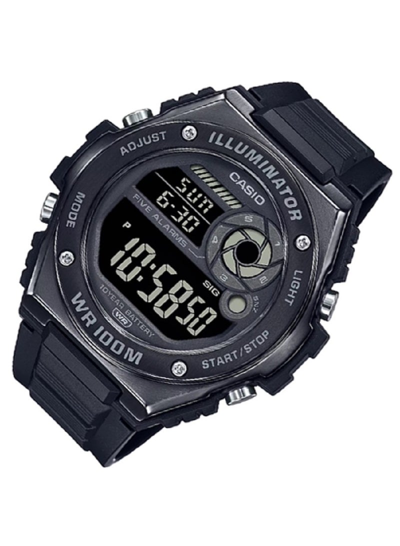 CASIO Men Watch -Digital Metal and Resin Blend Black Dial Resin Band - MWD-100HB-1BVDF. - Image 2