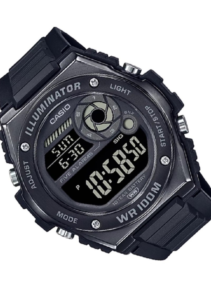CASIO Men Watch -Digital Metal and Resin Blend Black Dial Resin Band - MWD-100HB-1BVDF. - Image 3