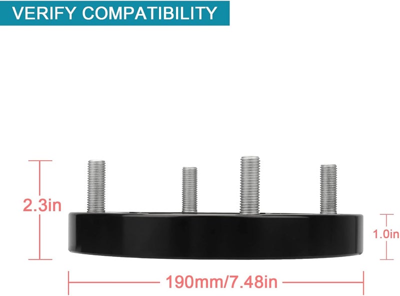 IRONTEK 4x156mm ATV Wheel Spacers 1" (25mm) Thickness with 12x1.5 Studs 131mm Hub Bore for Polaris Sportsman 400 500 600 700 800 - Image 2