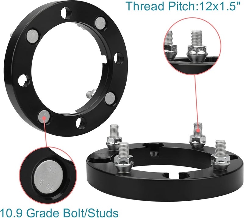 IRONTEK 4x156mm ATV Wheel Spacers 1" (25mm) Thickness with 12x1.5 Studs 131mm Hub Bore for Polaris Sportsman 400 500 600 700 800 - Image 4