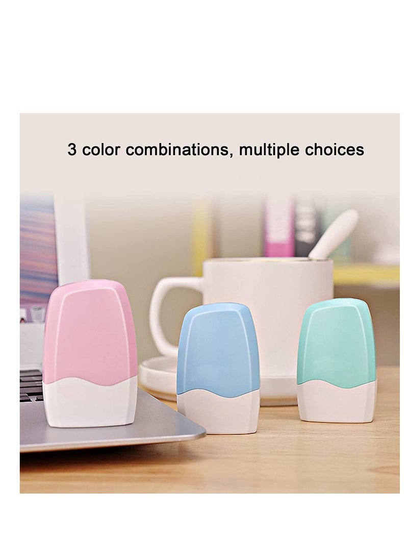 SYOSI Identity Prevention Theft Stamp 2 Pcs Self Inking Security Roller Stamp Private Information Roller Stamp Perfect for Privacy Protection Green Pink - Image 3