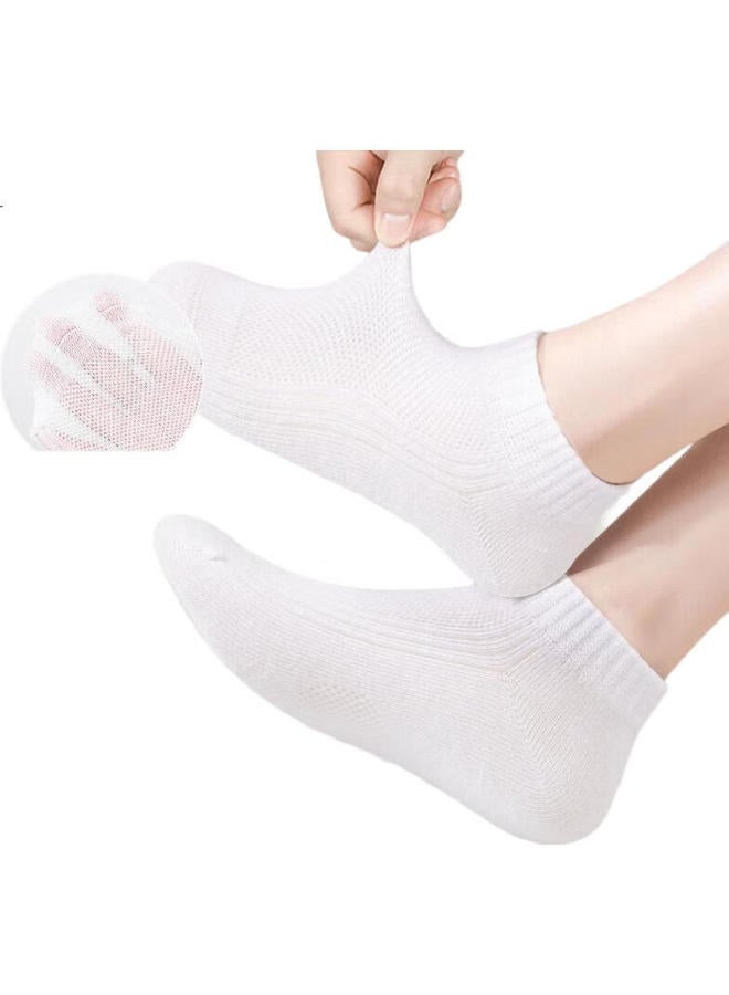 Barbie Kids Socks Girls Short Socks Boys Cotton Socks Summer Thin White Summer Girls Students White Socks 4 Pairs - Image 1