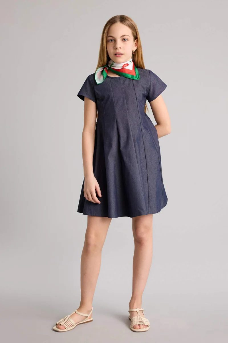 ديفاكتو Regular Fit 3/4 Sleeve Woven Dress