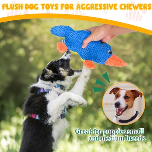 Vitscan Squeaky Dog Toys for Aggressive Chewers Large Breed, Large Dog Toys for Big Dogs, Stuffed Platypus Tough Plush Dog Toy,Interactive Dog Chew Toy/Puppy Chew Toys/Pet Toys for Small Dogs - Image 3
