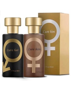 Lure Sowell Golden Lure Pheromone Perfume, Lure Her Perfume for Men, Romantic Pheromone Cologne for Men to Attract Women (For Men and Women)  - Image 1