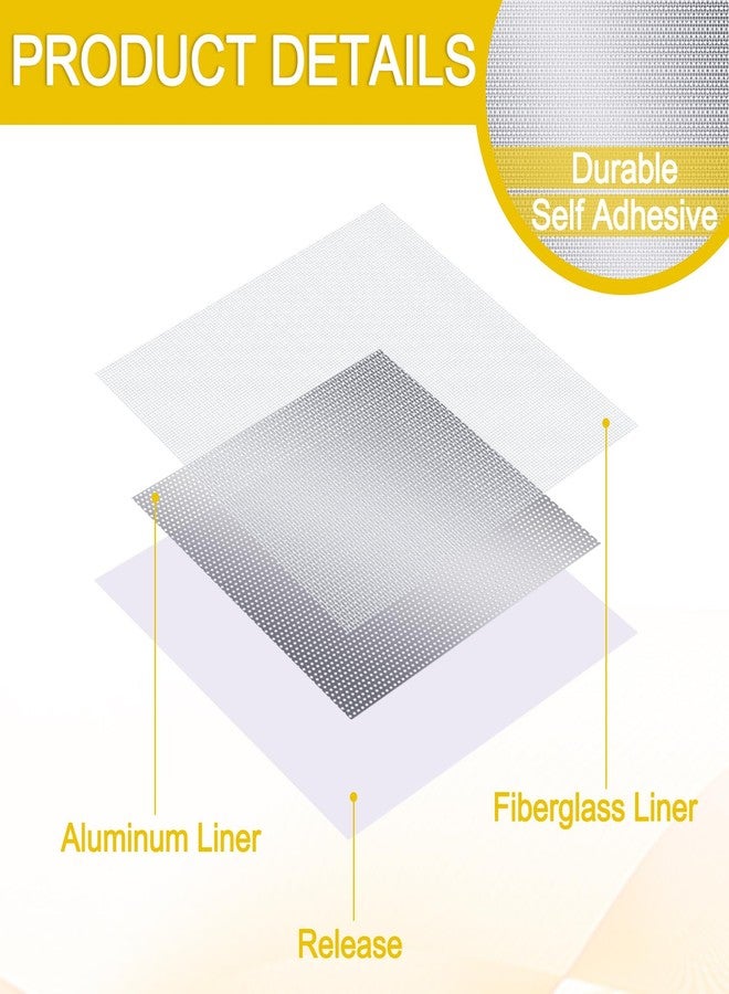 Yaocom 4 Pcs 10 x10 Inch Drywall Repair Kit Self Adhesive Mesh Drywall Repair Patch Set with Sanding Pads and Scraper Heavy Duty Metal Aluminum Dry Hole Patch Tools for Large Hole Wall Ceiling Tool - Image 3