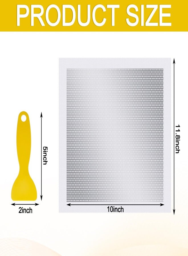Yaocom 4 Pcs 10 x10 Inch Drywall Repair Kit Self Adhesive Mesh Drywall Repair Patch Set with Sanding Pads and Scraper Heavy Duty Metal Aluminum Dry Hole Patch Tools for Large Hole Wall Ceiling Tool - Image 2