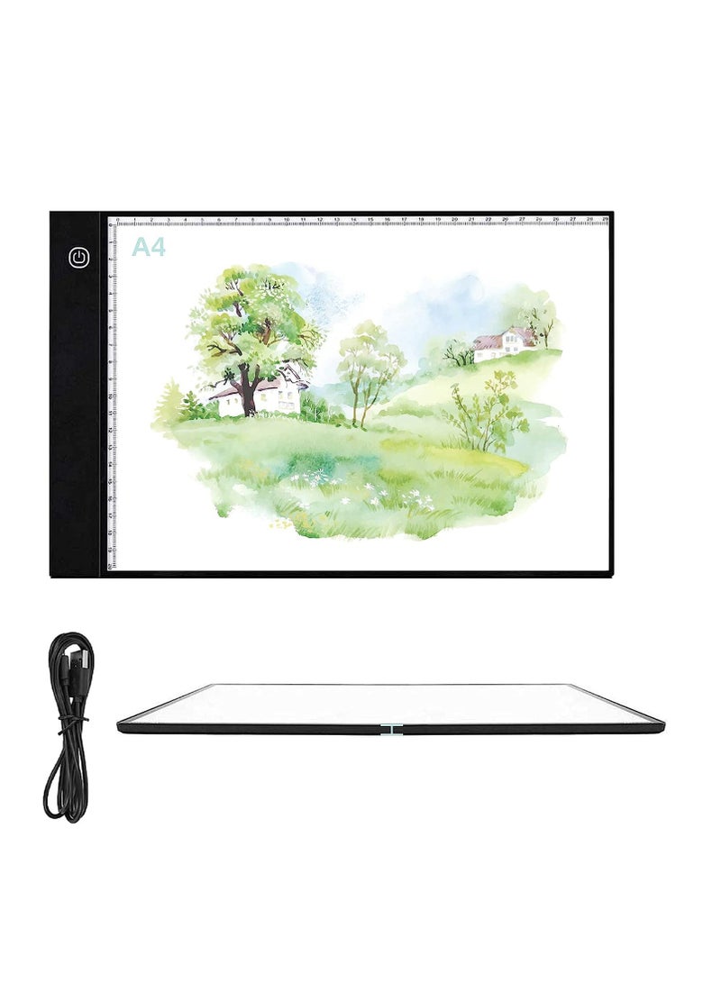 SYOSI LED Pad for Diamond Painting A4 Light Box of Rhinestone Embroidery USB LED Tracing for Artists Drawing Sketching Animation Designing Stencilling (LED pad) - Image 1