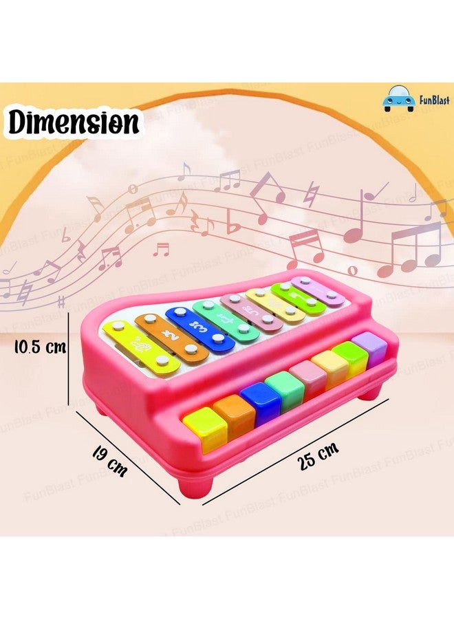 FunBlast Xylophone - Xylophone for Kids, Kids Musical Instruments, Kids Xylophone, Xylophone for 1 Year Old, Kids Drums & Percussion, Hammering & Pounding Toys, Hand Knock Piano Toys (Red) - Image 2