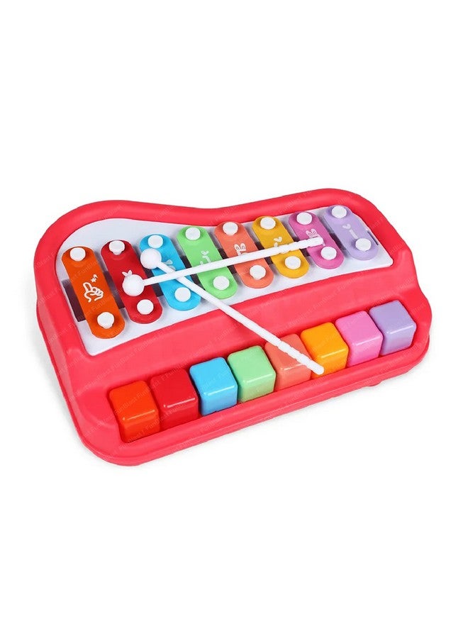 FunBlast Xylophone - Xylophone for Kids, Kids Musical Instruments, Kids Xylophone, Xylophone for 1 Year Old, Kids Drums & Percussion, Hammering & Pounding Toys, Hand Knock Piano Toys (Red) - Image 1