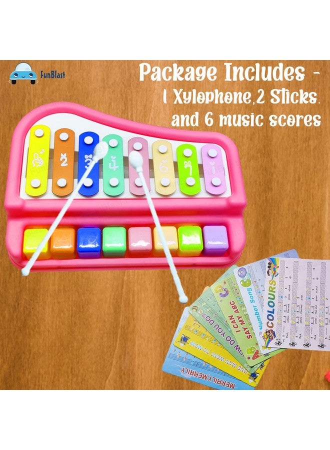 FunBlast Xylophone - Xylophone for Kids, Kids Musical Instruments, Kids Xylophone, Xylophone for 1 Year Old, Kids Drums & Percussion, Hammering & Pounding Toys, Hand Knock Piano Toys (Red) - Image 5