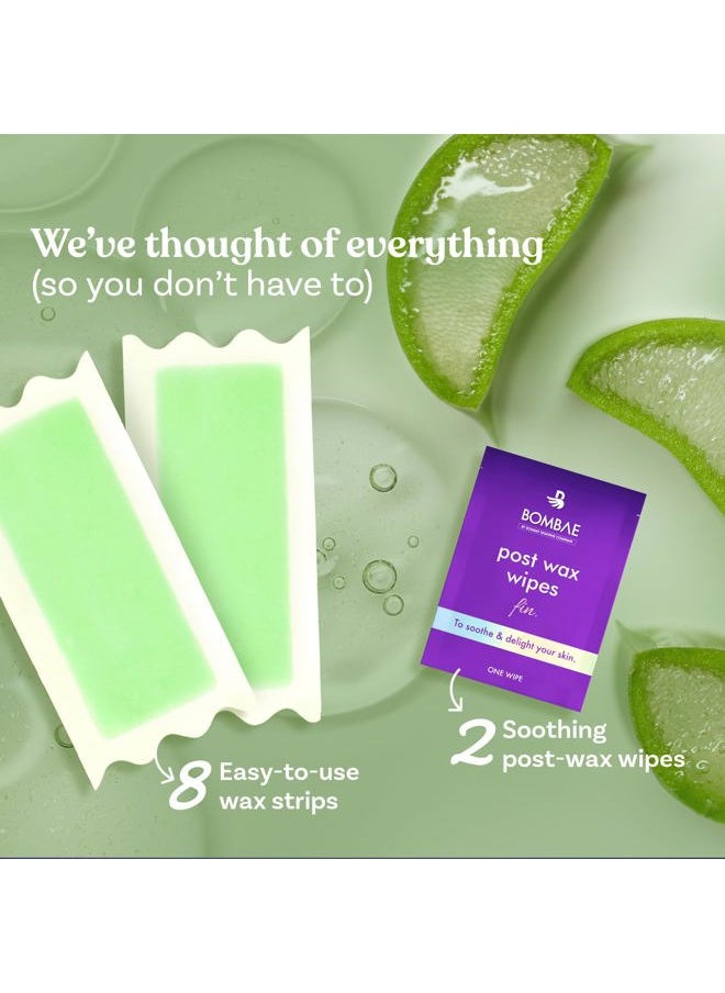 BOMBAY SHAVING COMPANY Bombae Full Body Wax Strips with Aloe Vera for Women (8+2 Strips)| Full Body Cold Wax Strips for Sensitive Arms, Underarms, Legs | Post-wax Wipes for mess-free, Smooth skin  - Image 5
