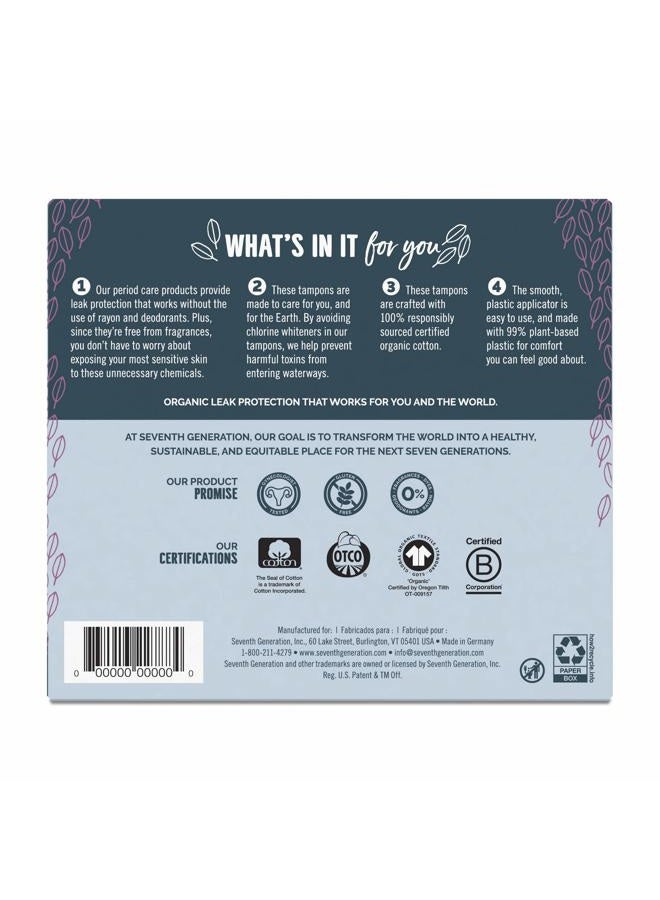 SEVENTH GENERATION Free & Clear Super Tampons with Applicator, 18 CT - Image 3