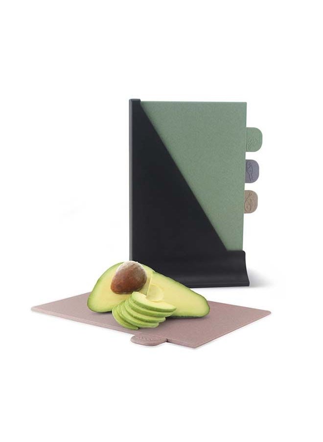 Fissman - Chopping Board Set for Kitchen, Set of 4 Plastic Cutting Boards  Easy To Clean with Grey Color 21x27.5cm - Image 1