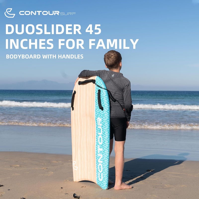 THURSO SURF لوح ركوب الأمواج كونتور سيرف ديو سلايدر 45 بوصة مع مقابض لوح ركوب الأمواج لشخصين الأب والطفل لوح ركوب الأمواج للبالغين، - Image 4