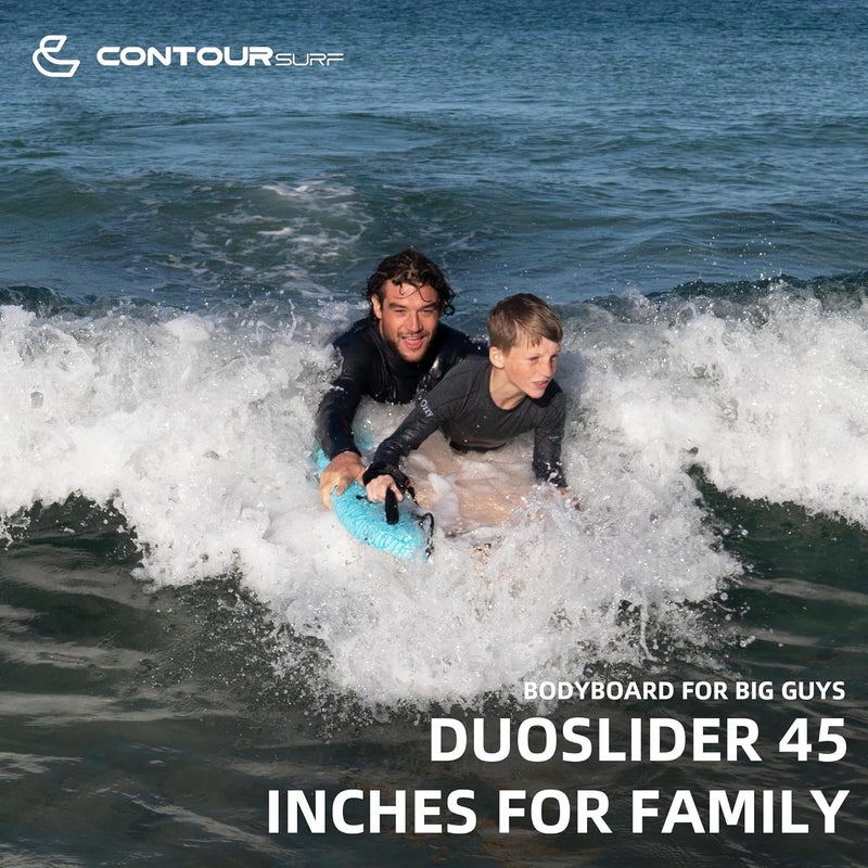 THURSO SURF لوح ركوب الأمواج كونتور سيرف ديو سلايدر 45 بوصة مع مقابض لوح ركوب الأمواج لشخصين الأب والطفل لوح ركوب الأمواج للبالغين، - Image 2