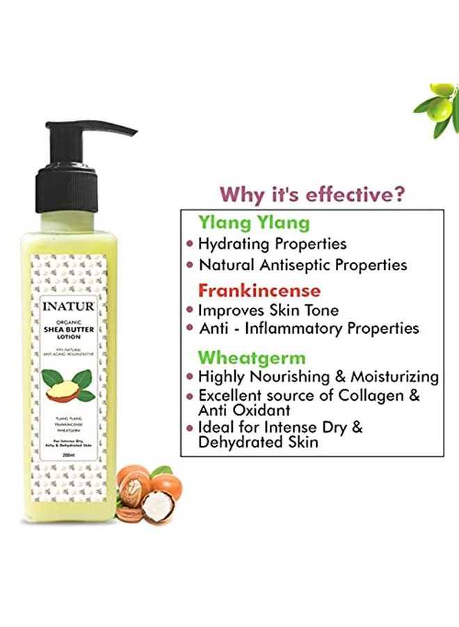 INATUR لوشن الجسم بزبدة الشيا 200 مل | ن | مع زبدة وزيوت عضوية | قوام كريمي غني | يرطب البشرة الجافة | غير لزج | مرطب ومنعش - Image 3