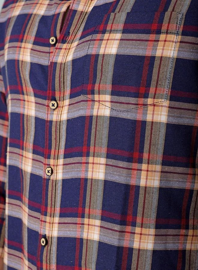 Take Two Men Checked Spread Collar Shirt By HardSoda