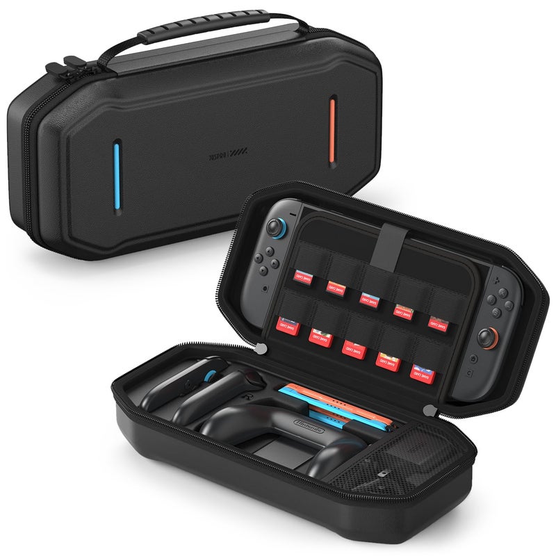 JUSPRO Carrying Case for Nintendo Switch 2, Hard Shell Travel Case with Large Storage for Console & Accessories - Image 1
