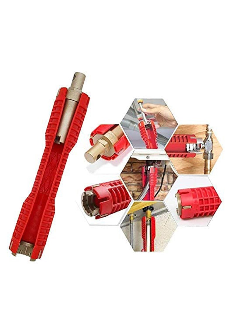 SYOSI Wrench, Faucet and Sink Installer, Duty Adjustable Pipe Wrench, Plumbing Tools for Tight Spaces Plumbers Homeowner Kitchen, Bathroom, Toilet Bowl - Image 3