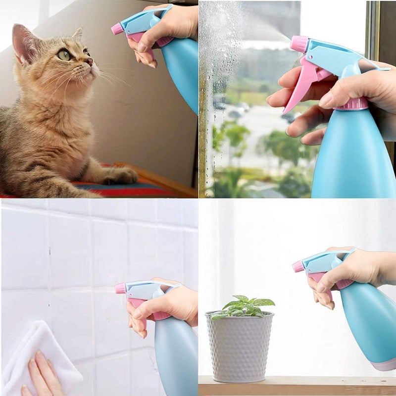 FAYBY Empty Spray Bottle Refillable Container Plastic Fine Mist Sprayer Trigger Squirt Bottle for Taming Hair Hair styling Watering Plants Showering Pets 2 Psc_500ml Normal - Image 4