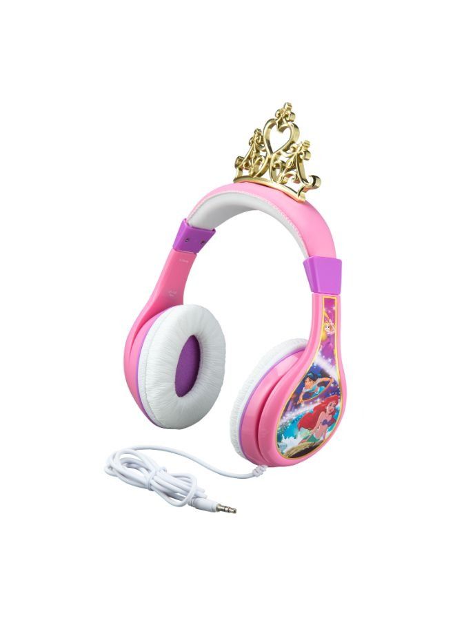 KIDdesigns Disney Princess Kid Safe Wired Headphones - Pink - Image 2