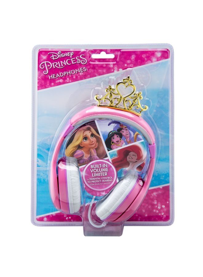 KIDdesigns Disney Princess Kid Safe Wired Headphones - Pink - Image 3