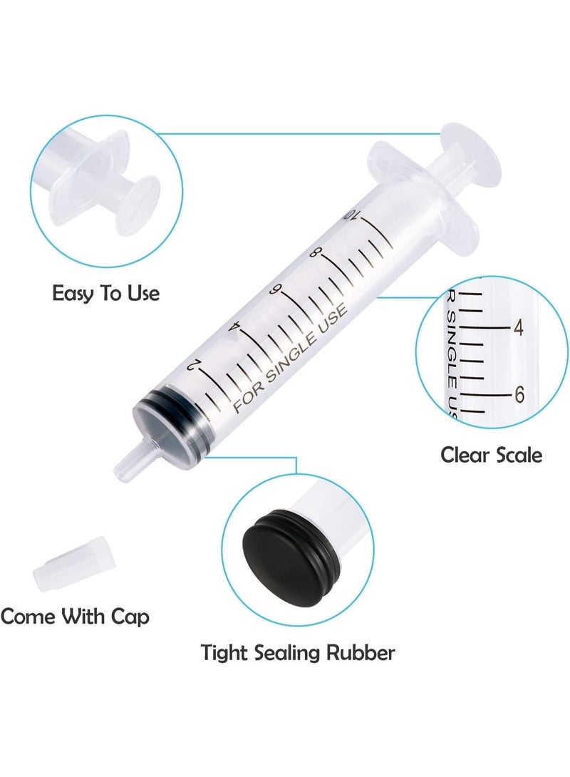 30 Pcs 10ml Plastic Syringes With Tip Cap - No Needle, Accurate Measurement for Scientific Labs, Feeding Pets, Refilling - Image 2