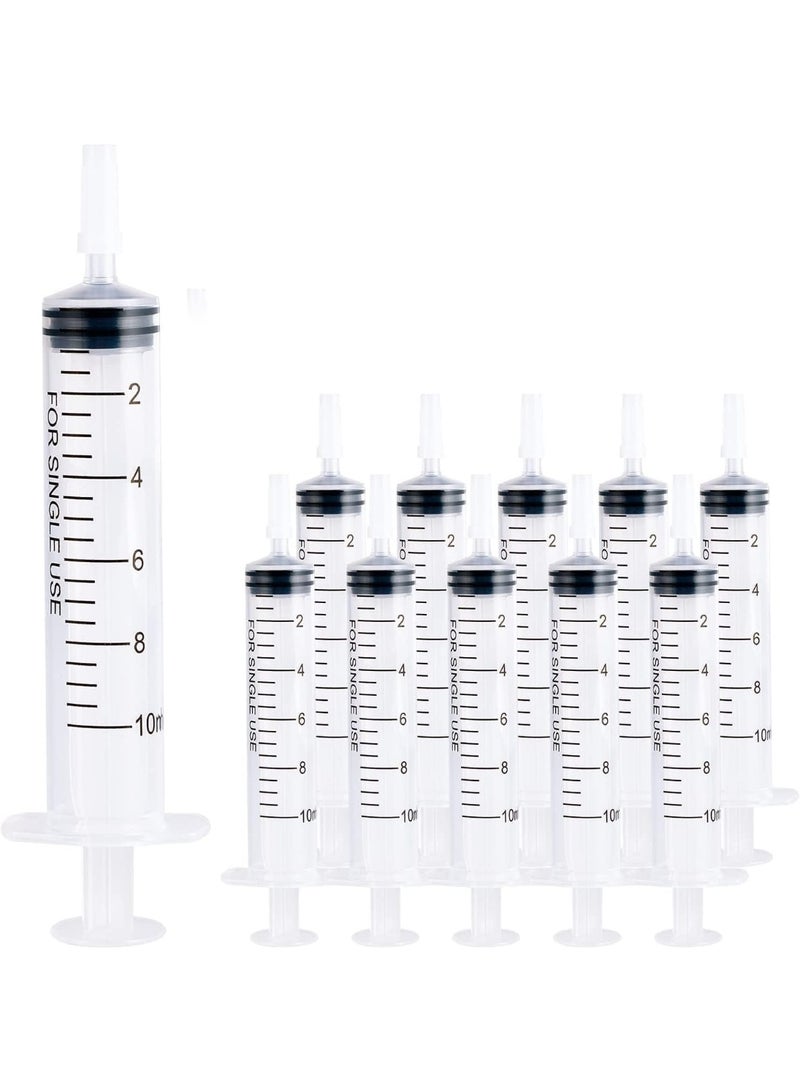 30 Pcs 10ml Plastic Syringes With Tip Cap - No Needle, Accurate Measurement for Scientific Labs, Feeding Pets, Refilling - Image 1