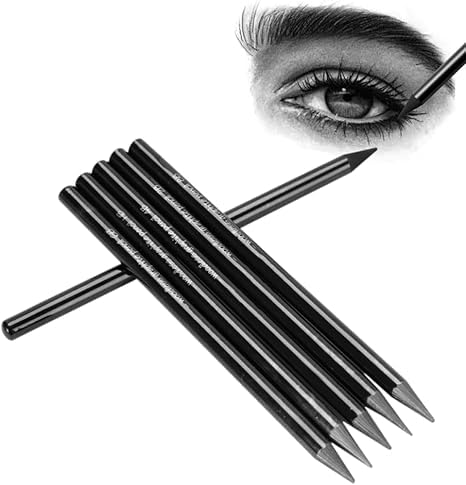 URBAN BOX URBAN BOX 6Pcs Black Charcoal Pencils Woodless Graphite Pencils HB 2B 4B 6B 8B EE Charcoal Pencils Drawing Set for Sketching Shading Blending Black Drawing Pencils Art Supplies Set for Beginners  - Image 1