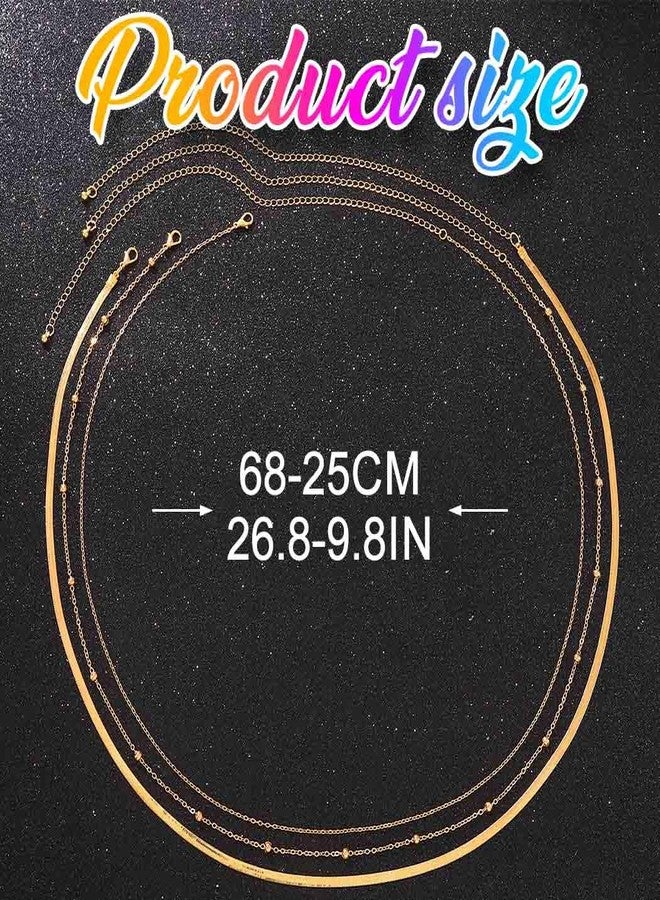 أصول سلسلة خصر ذهبية متعددة الطبقات من أسول، سلاسل للجسم والبطن، إكسسوارات خرز للخصر مناسبة للشاطئ والبيكيني الصيفي للنساء (المجموعة أ، مقاس حر) - Image 2