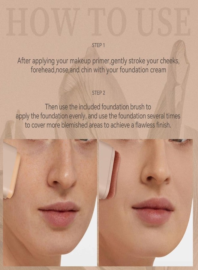 JEMPET Matte Foundation Stick Makeup Built-in Foundation Brush - Lightweight Buildable Coverage Face Contour Stick (Wheat, 04) - Image 5