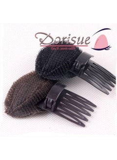 Volume Styling Bang Hair Lift hair Tool Bump Up Insert Tool Hair Clip Comb 2 pc Black and Brown