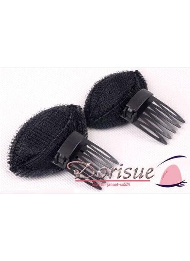 Dorisue - Volume Styling Bang Hair Lift hair Tool Bump Up Insert Tool Hair Clip Comb 2 pc Black and Brown - Image 1