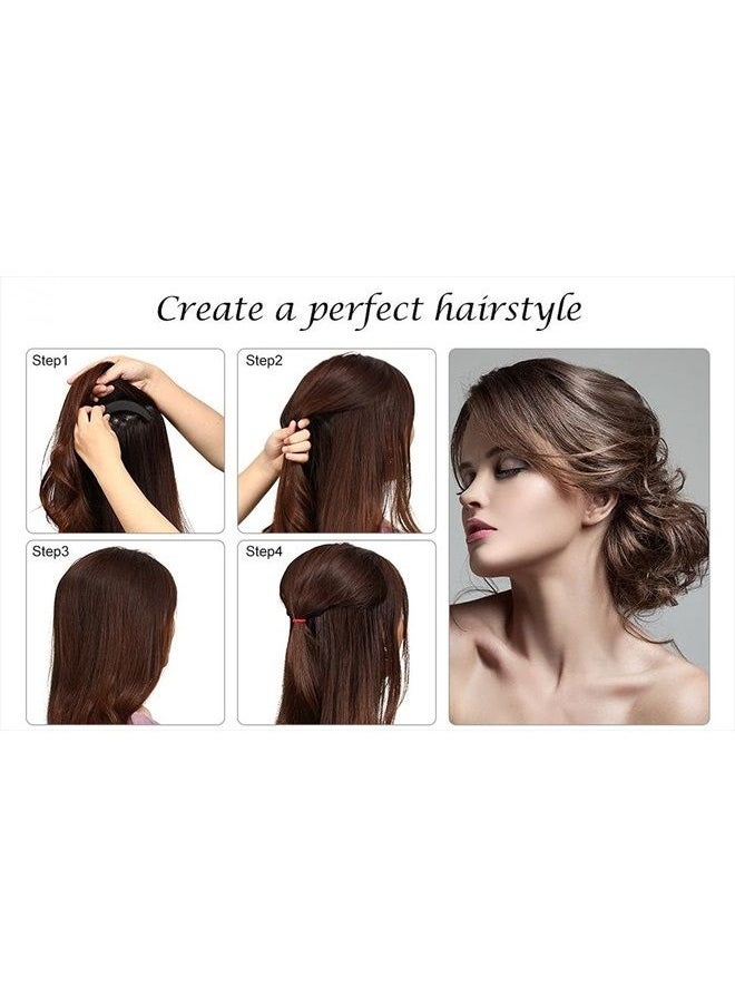 Dorisue - Volume Styling Bang Hair Lift hair Tool Bump Up Insert Tool Hair Clip Comb 2 pc Black and Brown - Image 1
