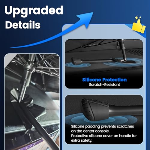 VEENJOY Windshield Sun Shade Umbrella for Kia Sportage 2023 2024 2025 2026 Accessories, Upgraded HUPF 50+ Ice Crystal Coating Car Front Window Sunshade with 360° Bendable Shaft & Mirror Cutout - Image 4