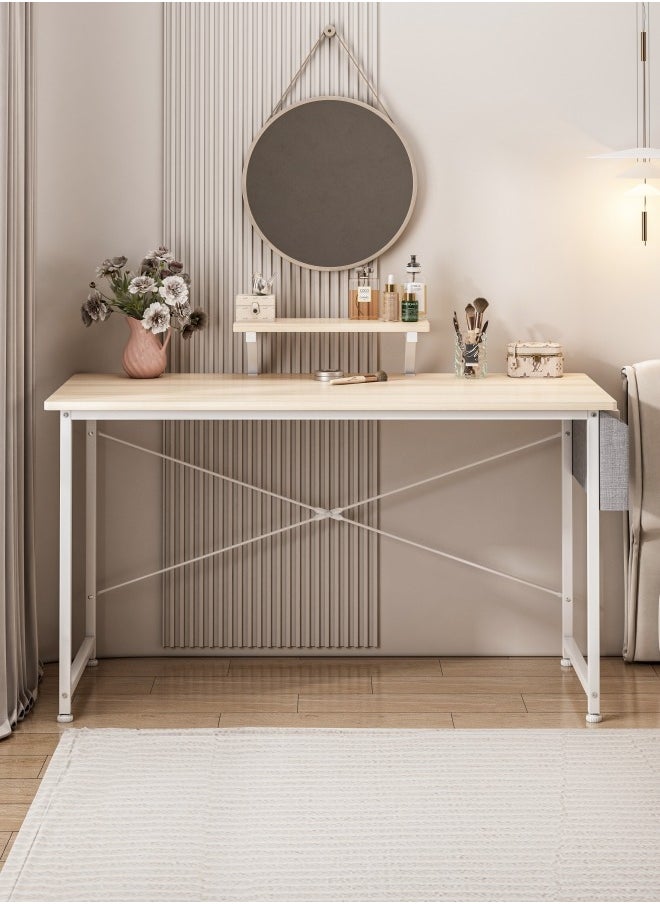 ADEBOLA - Study Desk with Storage Bag,Home Office Computer Desk with Monitor Stand 110*50*75 CM - Image 1