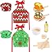 DERAYEE Christmas Elf Accessories Mini Elf Doll Baker Outfit Kit with Cooking Baking Props for Xmas Decorations - Image 2