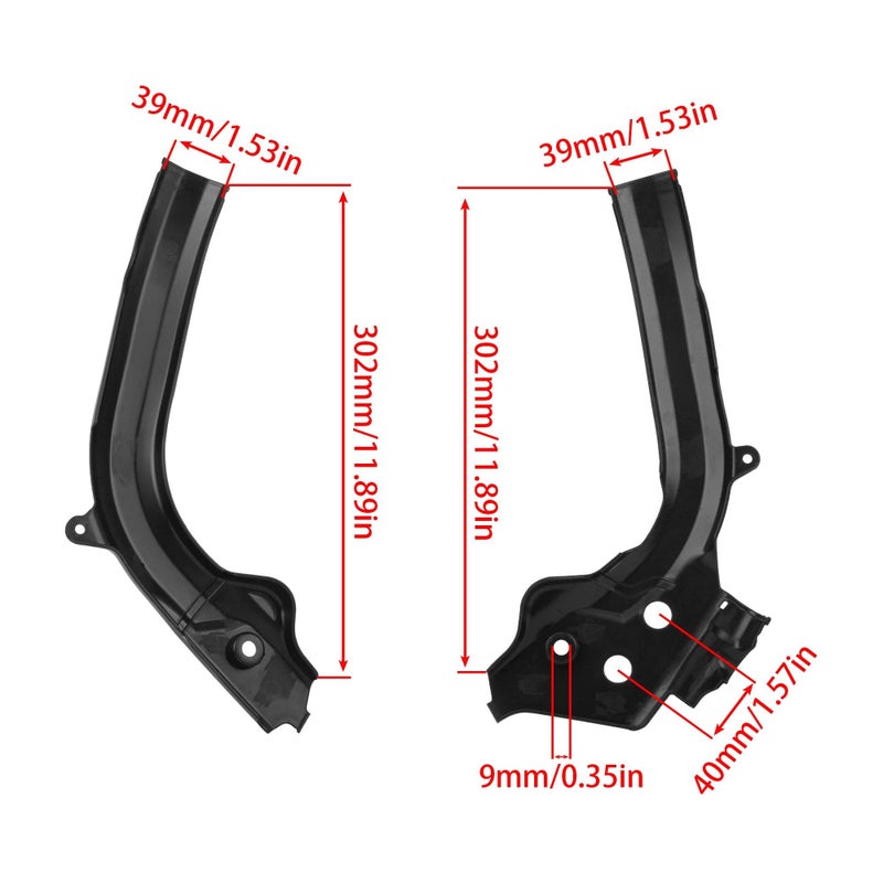 Black X-Grip Frame Protector Cover Compatible With KTM SX-F XC-F 2016-2018 EXC-F 2017-2019 EXC TPI 2018-2019 And TC TX TE FC FE FX 2016-2018 TE250I 300I 2018-2019 - Image 2