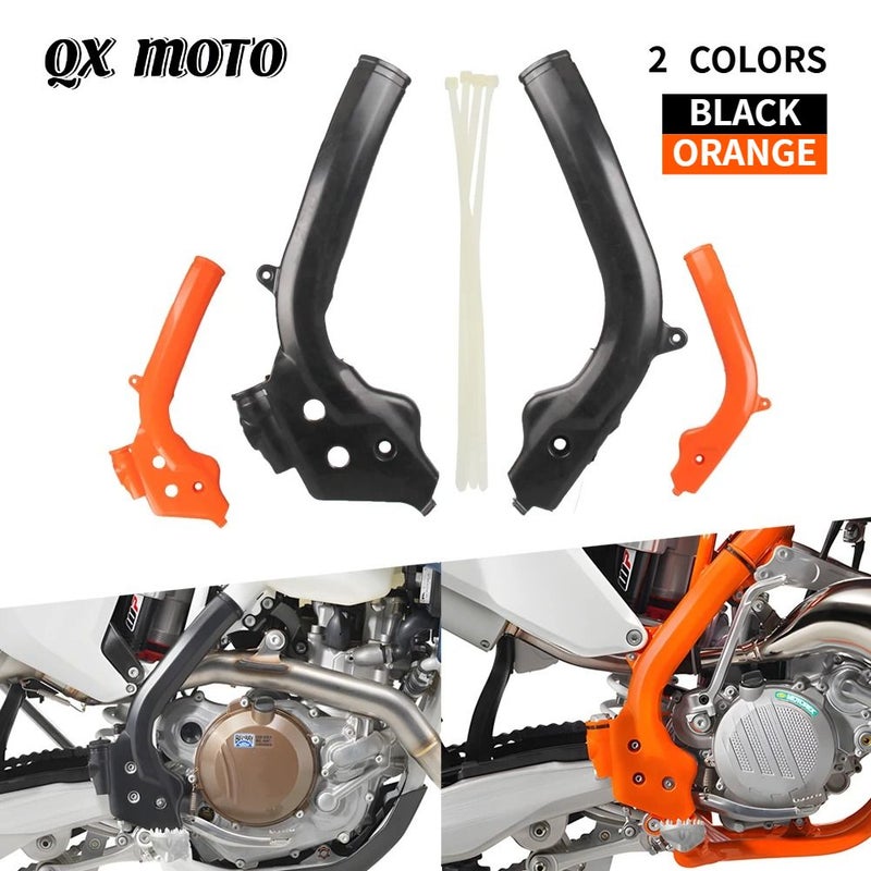 Black X-Grip Frame Protector Cover Compatible With KTM SX-F XC-F 2016-2018 EXC-F 2017-2019 EXC TPI 2018-2019 And TC TX TE FC FE FX 2016-2018 TE250I 300I 2018-2019 - Image 1