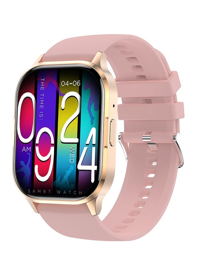 RollsTimi  Men's Smart Watch Women 2.01" AMOLED Waterproof Small Smartwatch for Men Women Fitness Tracker Heart Rate Sleep Monitor Activity Tracker for Android and iPhone - Pink - Image 1