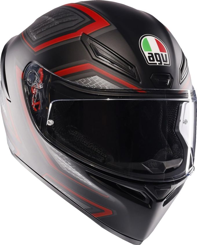 AGV K1 S Sling Helmet Large Matte Black/Red - Image 1