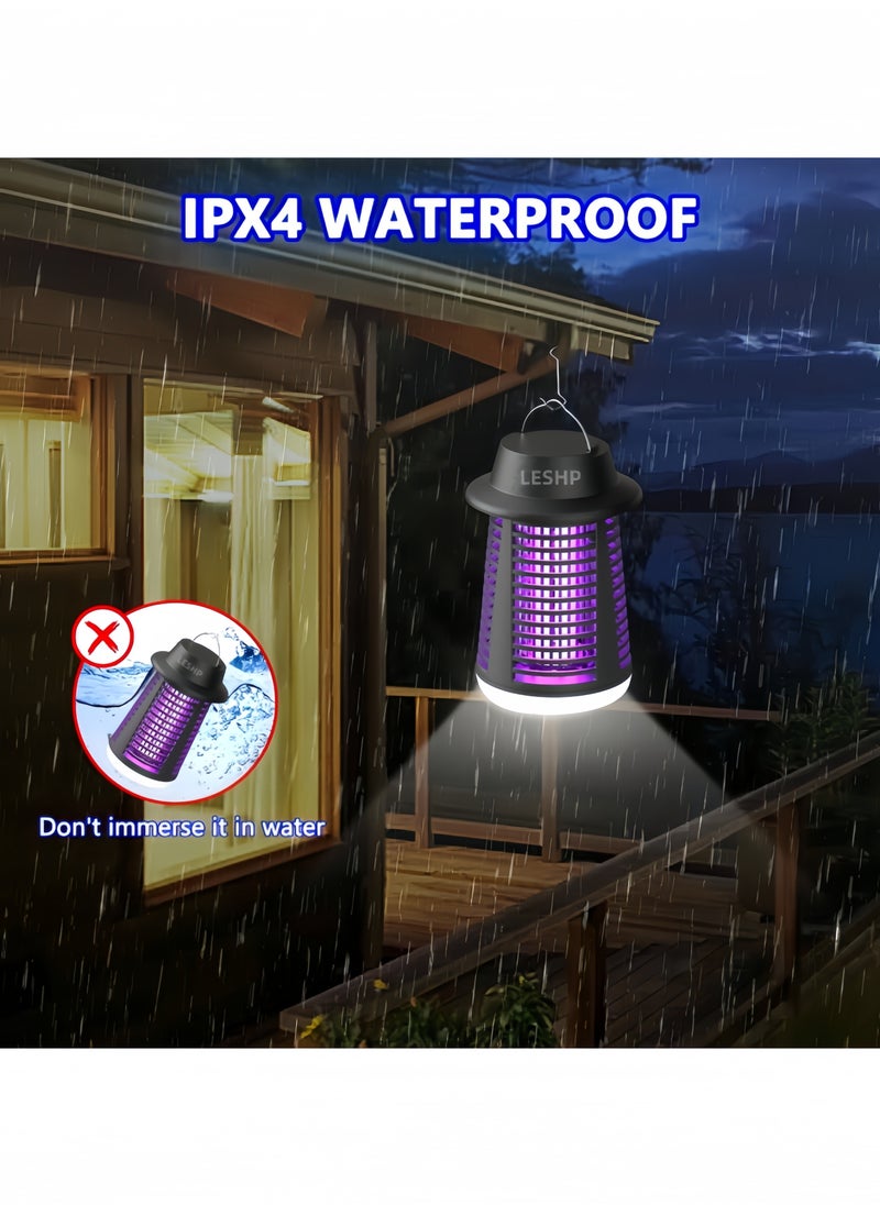 LESHP - Outdoor insect killer, mosquito killer with LED light, outdoor and indoor fly trap, insect killer electric fly trap, suitable for garden - Image 1