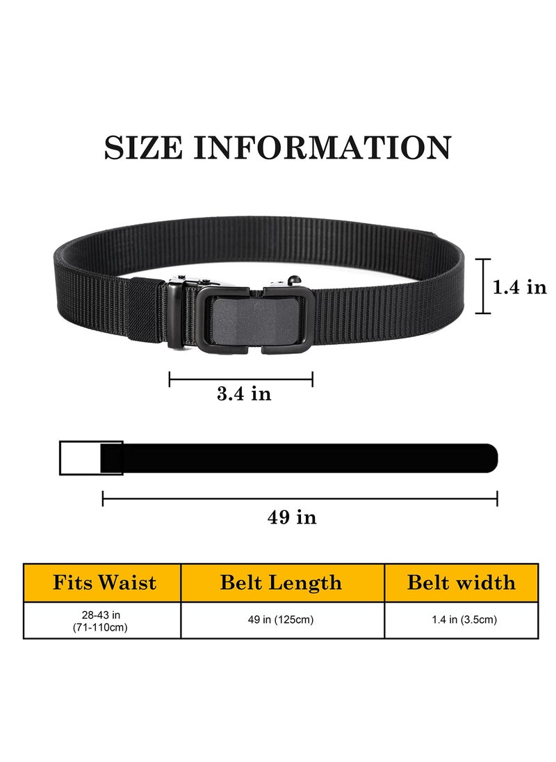SYOSI Mens Tactical Belt, 4-Pack Elastic Golf Belts for Men, Elastic Stretch Belts Nylon Casual Belt for Jeans Adjustable Web Belt  - Image 4