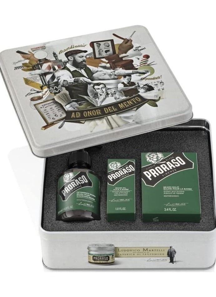 proraso - Proraso Beard Care Kit for Men Original Refresh Beard Wash Oil and Balm - Image 1