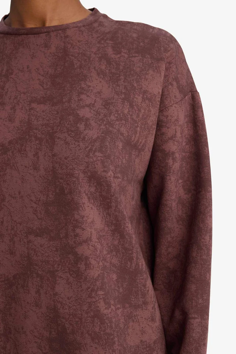 Defacto  Oversize Crew Neck Sports Sweatshirt for Women | Best Price UAE