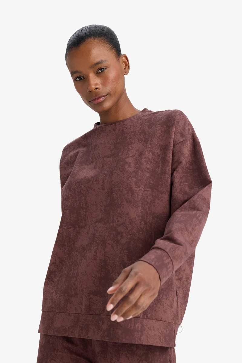 Defacto  Oversize Crew Neck Sports Sweatshirt for Women | Best Price UAE
