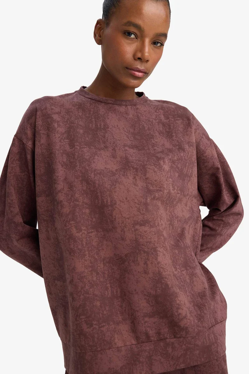 DeFacto Oversize Crew Neck Sports Sweatshirt
