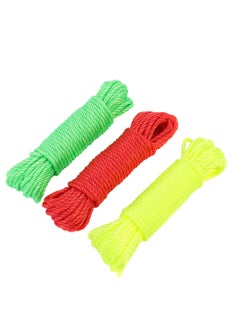 LAWAZIM Set Rope 3 Pieces 7mmx5m | Multi-Purpose | General-Purpose Utility Rope | Polypropylene Rope | High Strength All Purpose Braided Utility Flag Line  - Image 1